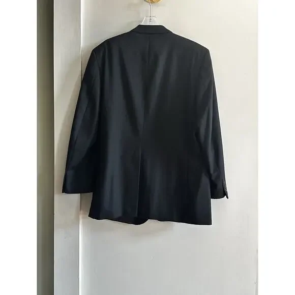 Bernhard Altmann Courture 100% Cashmere Blazer Jacket Black Size 46L Vintage